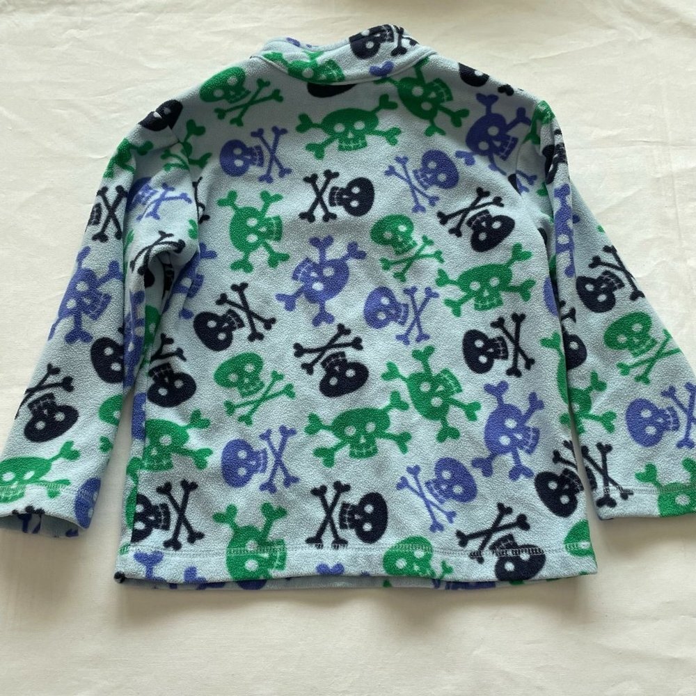 Hanna Anderson Blue Skull Fleece Pullover size 5 - Picture 5 of 6